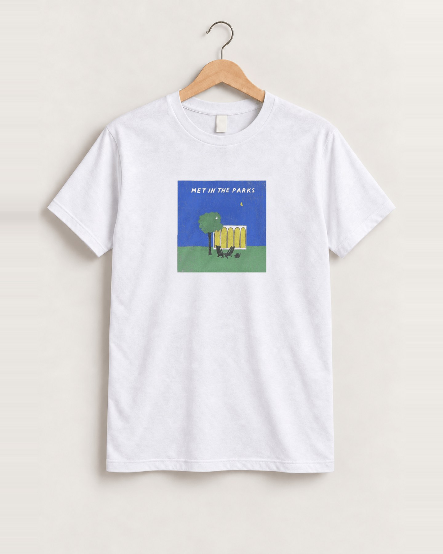 Met in the parks white tee front