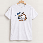 Calvin and hobbes white tee front