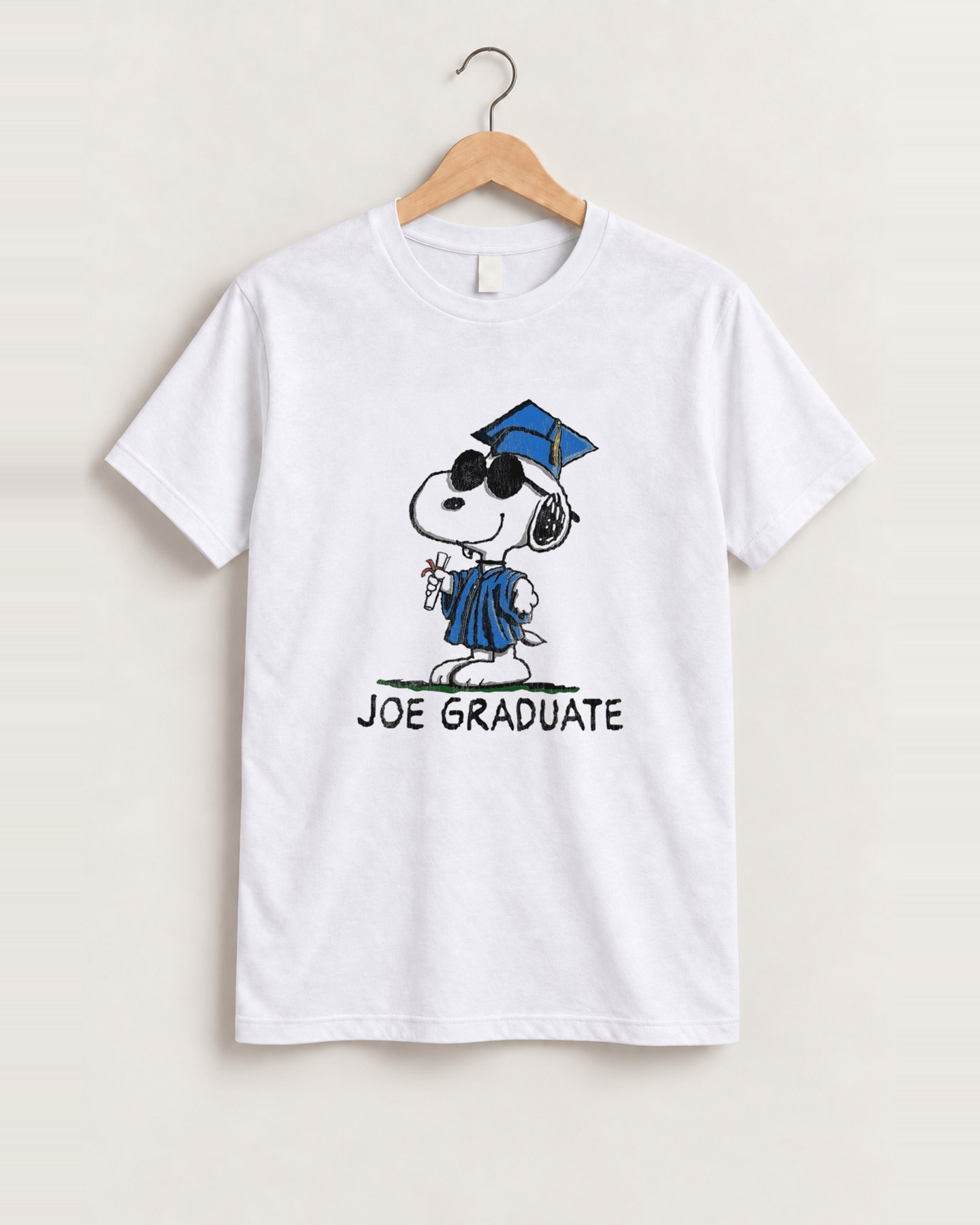 Snoopy joe graduate white tee front