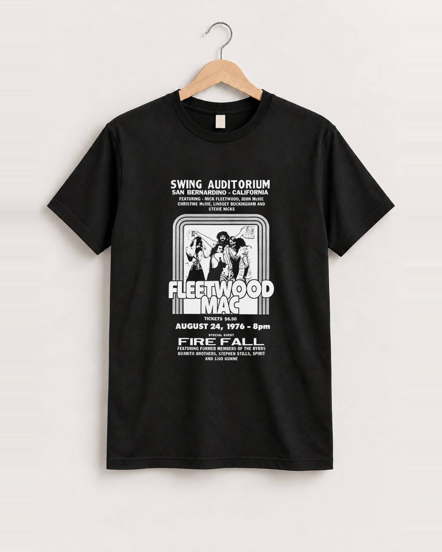 76 fleetwood mac show black tee front