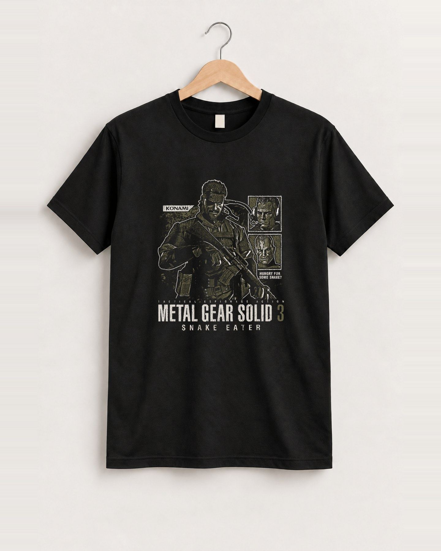 Mgs 3 snake eater black tee front