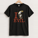 I love evil the evil dead promo black tee front