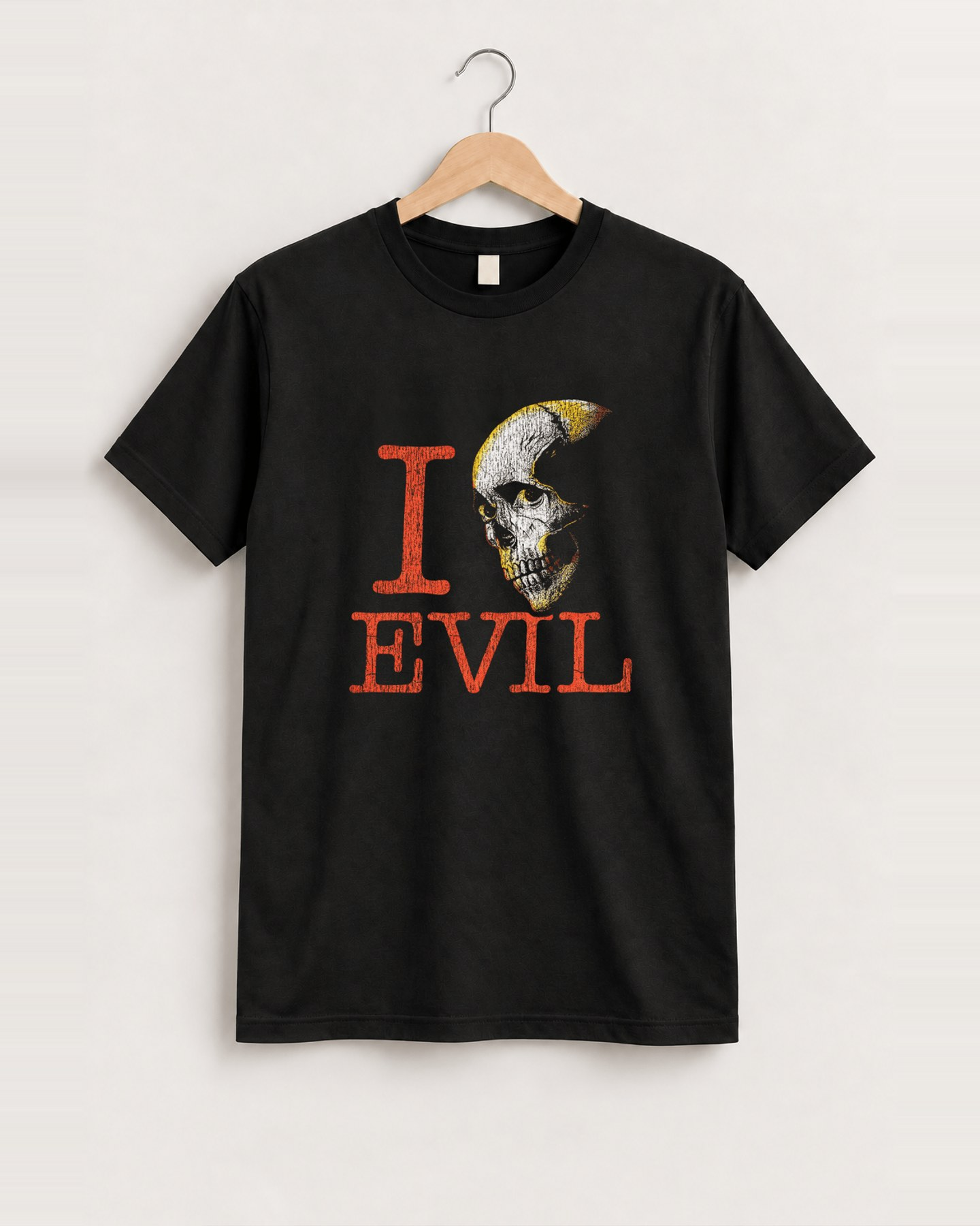 I love evil the evil dead promo black tee front