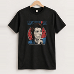 Bowie '72 tour vintage black t-shirt front