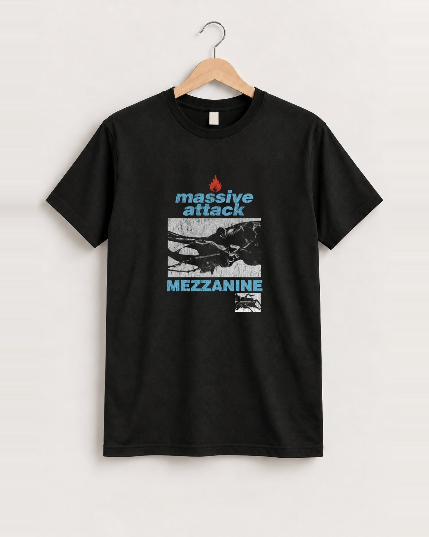 1998 Massive Attack Washed Black Cut Off Tee, approved scene front [FG-59766293a98e]