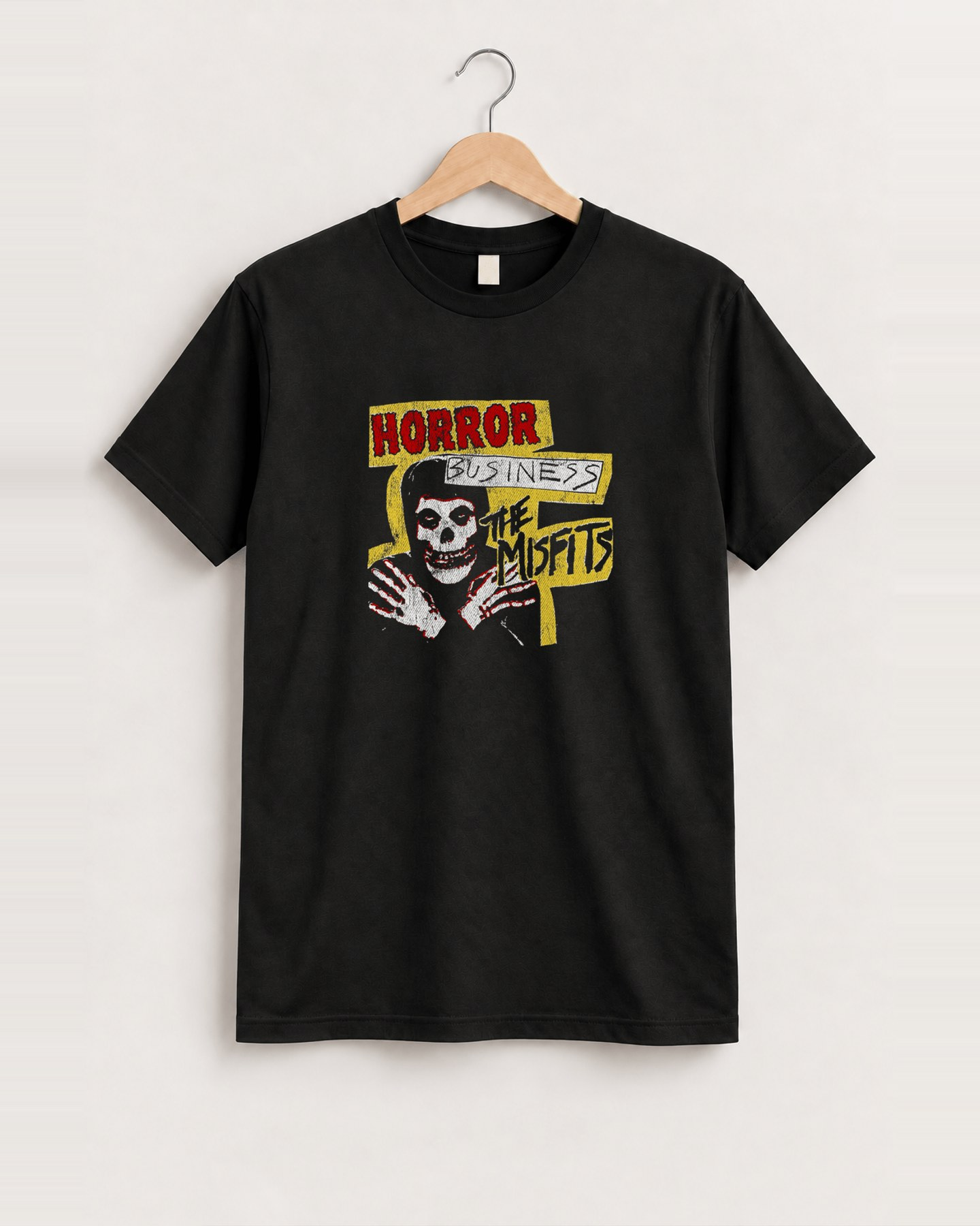 Misfits 'horror business' black vintage tee front
