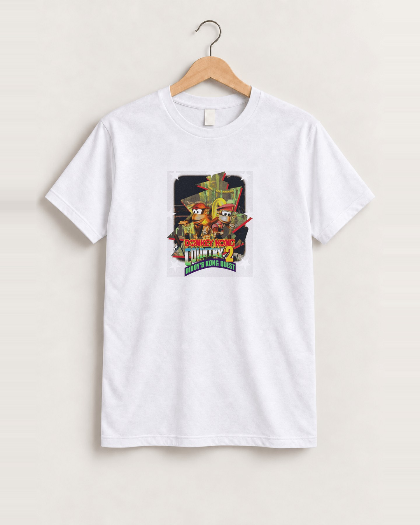 95 'diddys kong quest' crocodile vintage white tee front