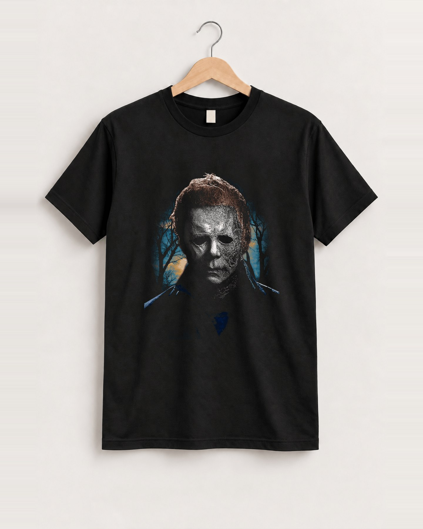Michael myers v2 black t-shirt, approved scene front [FG-608c7a8ef08a]