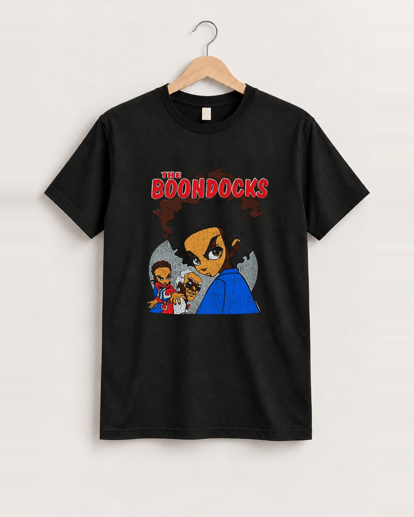 The boondocks black tee front