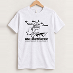 Vintage parody lousy ak-47 white tee front