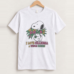 Snoopy i love grandma white tee front