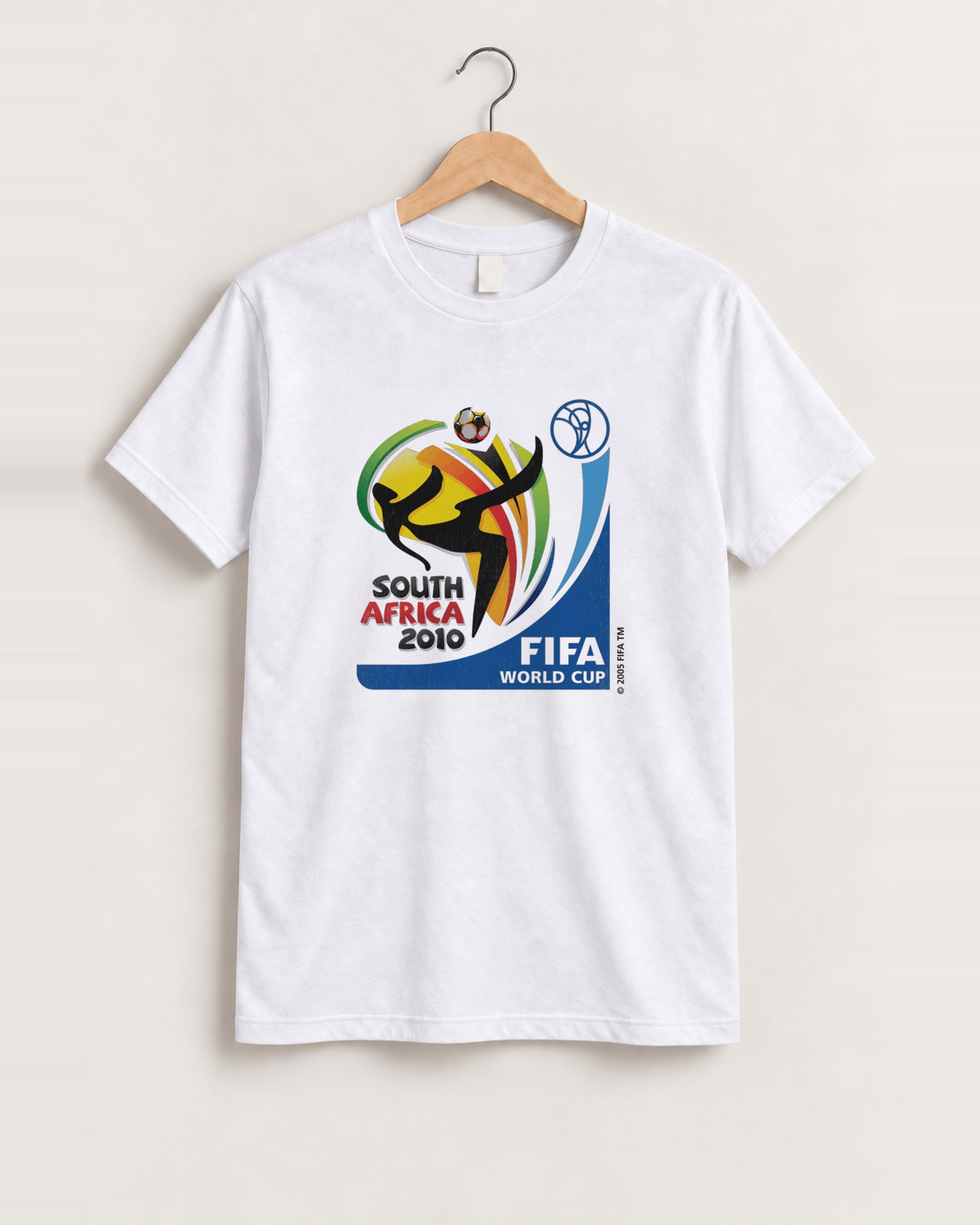 2010 South africa world cup white tee front