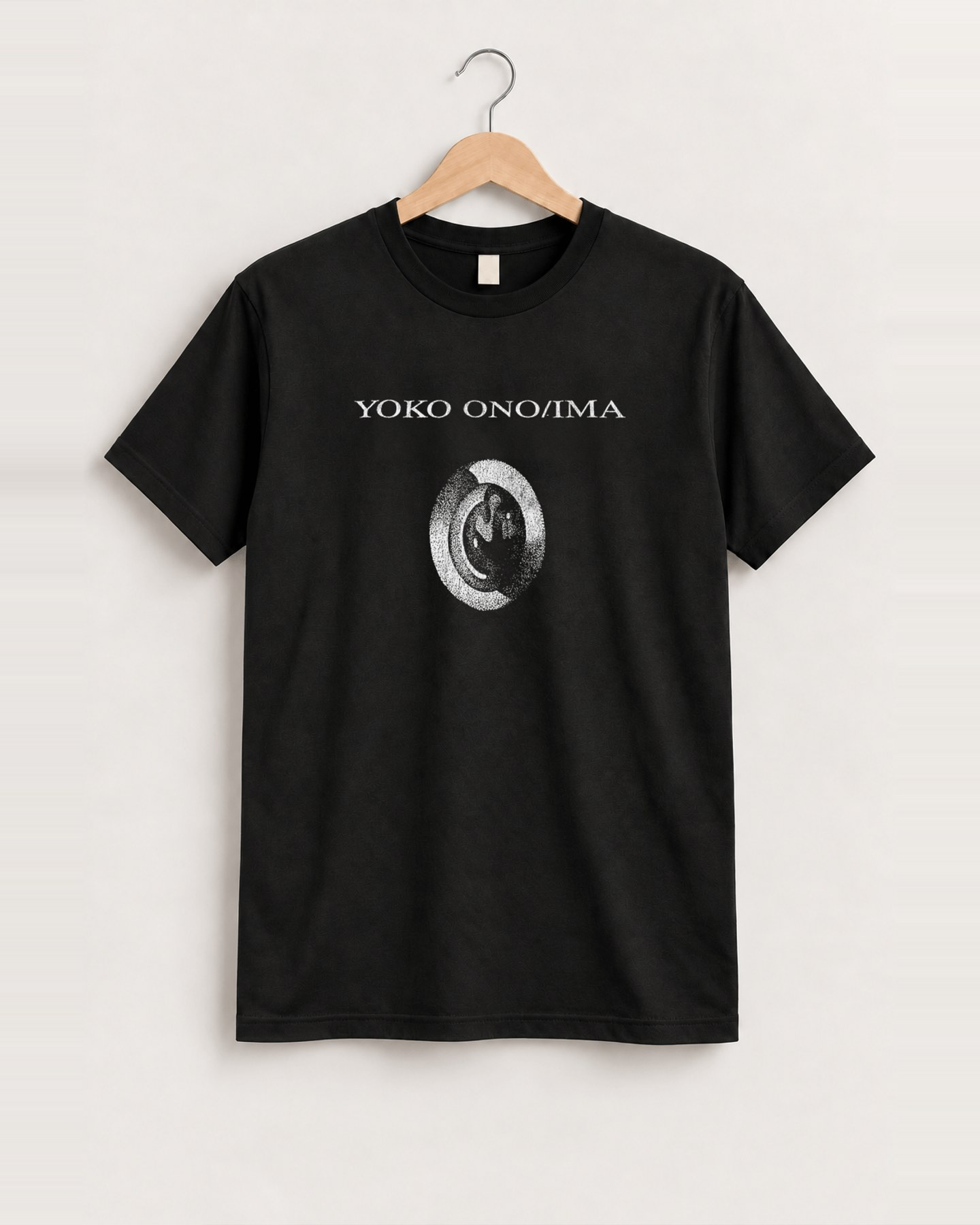 1995 Yoko ono ima black tee front