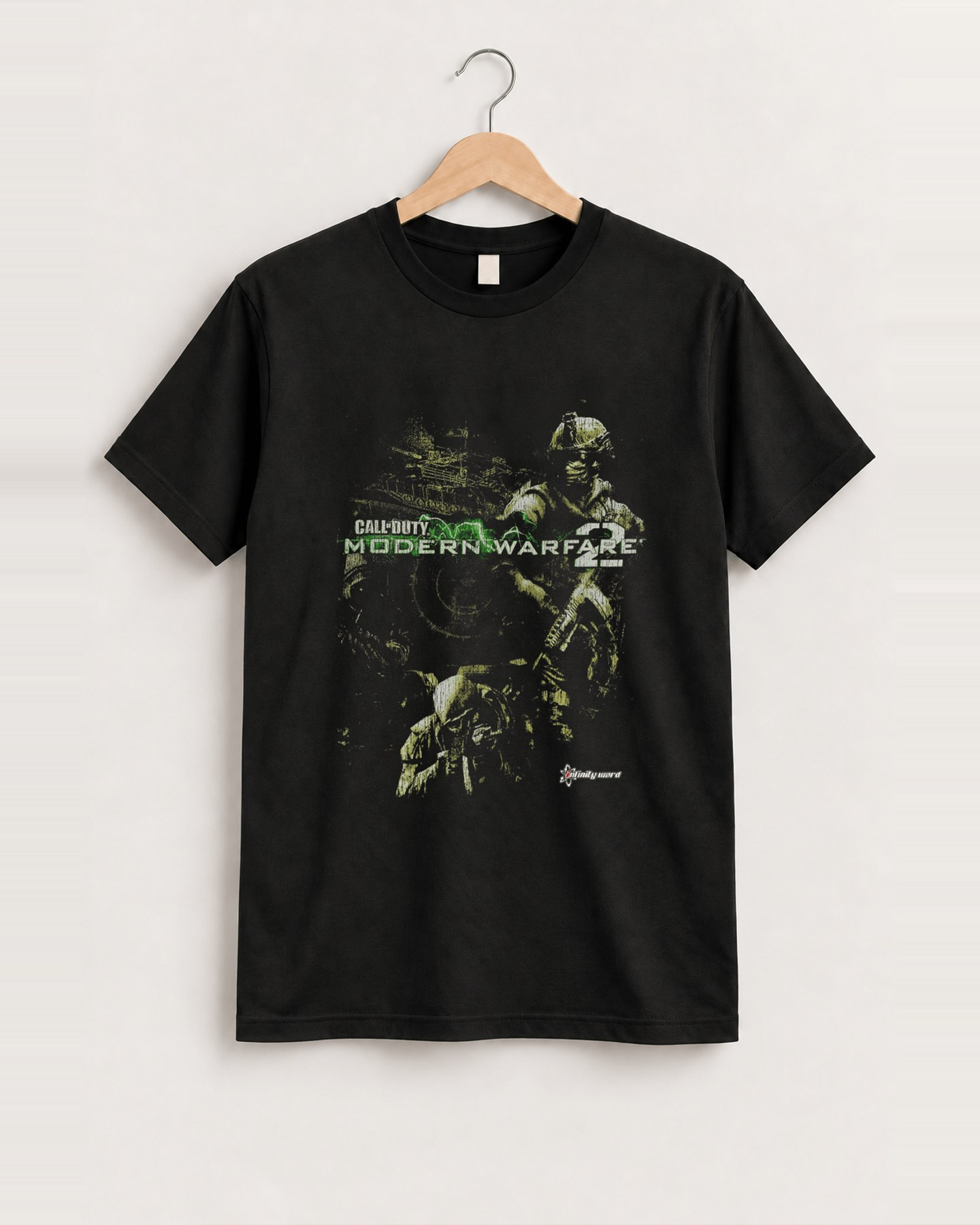 Vintage call of duty promo womens black tee front
