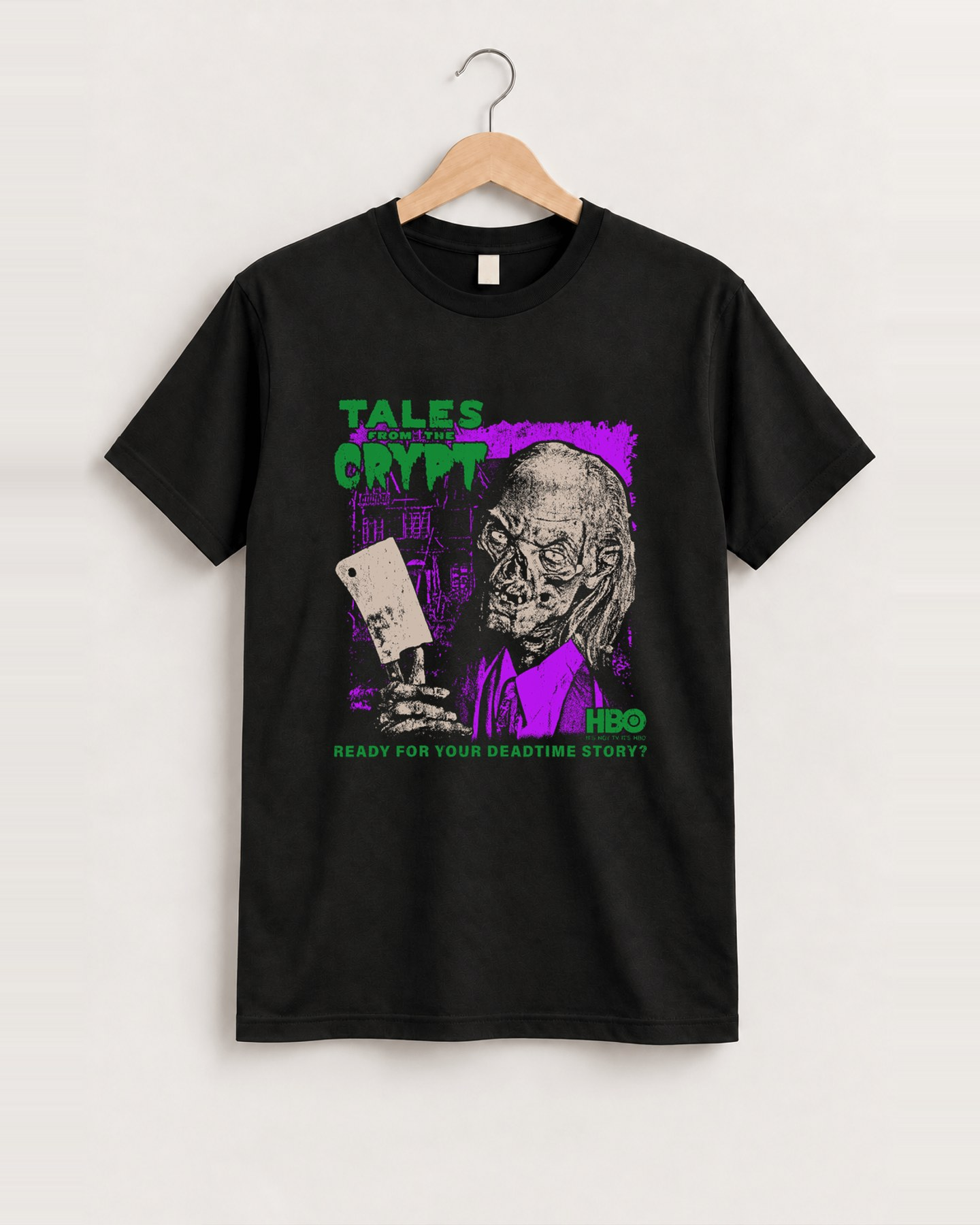Tales from the crypt black t-shirt front