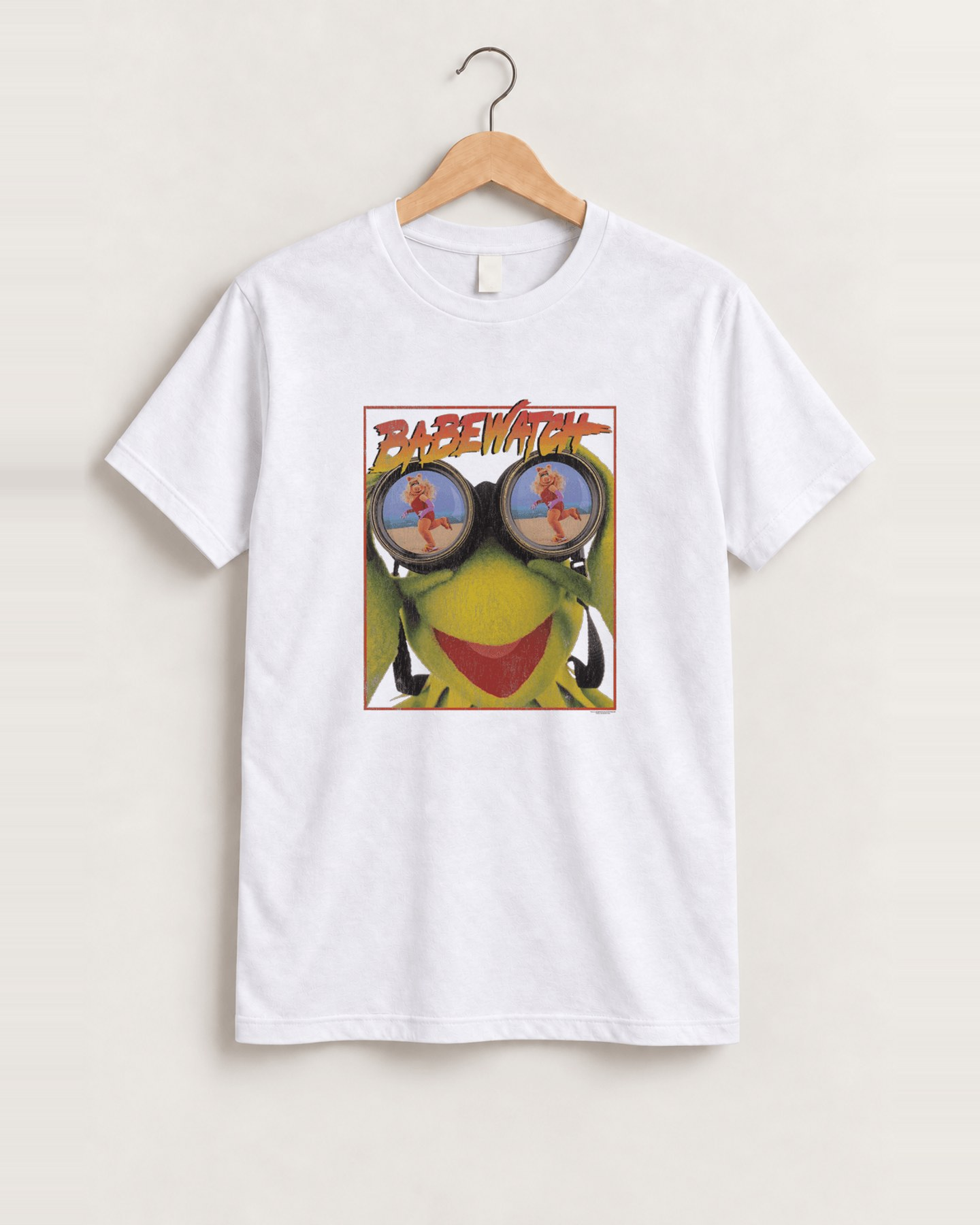 90s kermit babe watch white tee front
