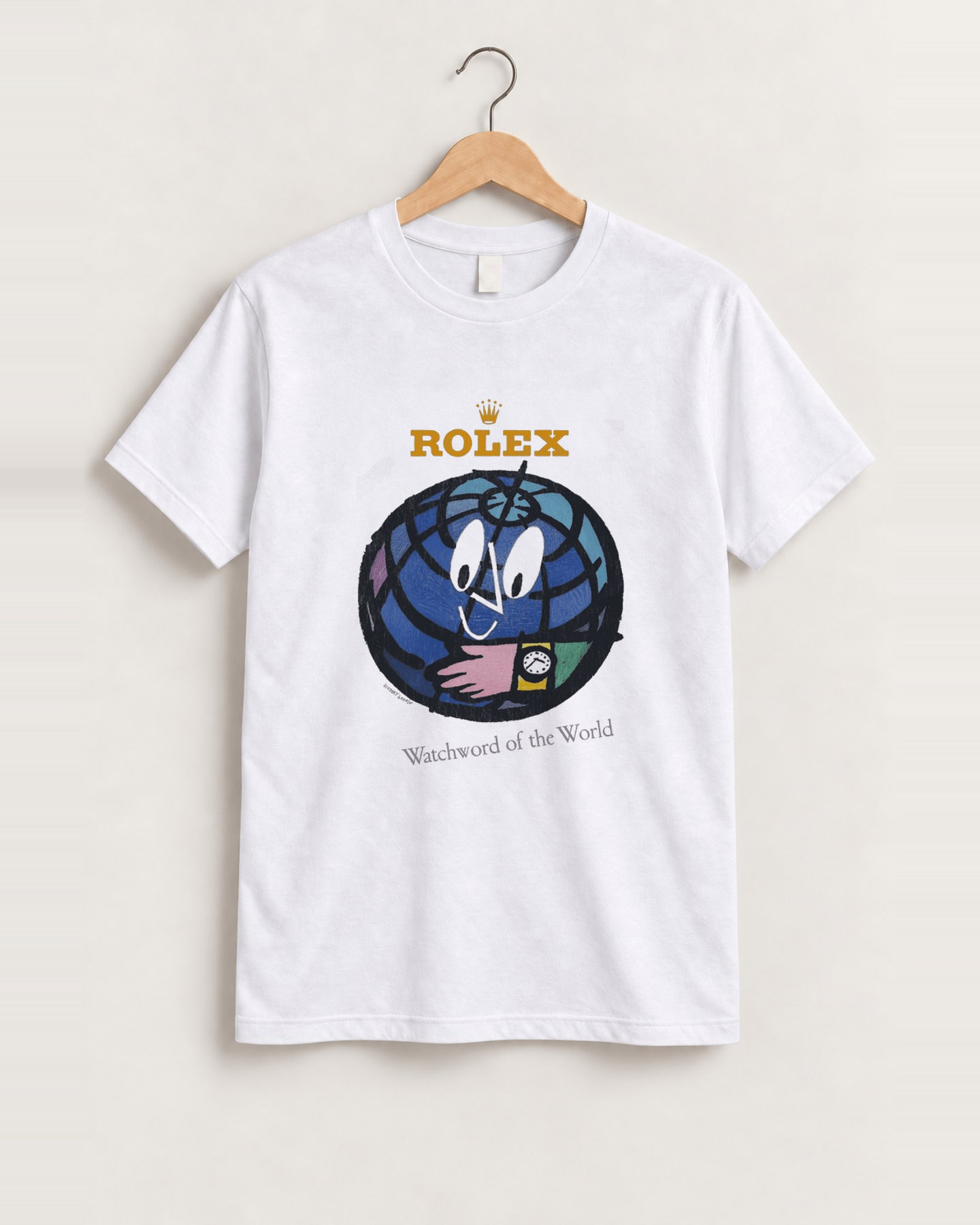 Watchword of the world white tee front