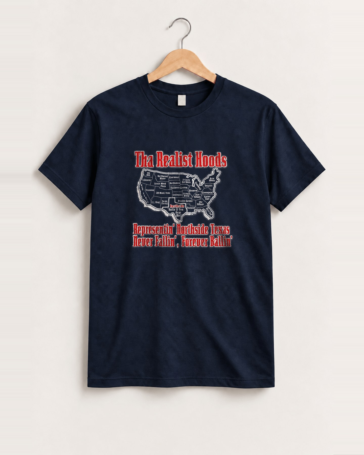 90s swishahouse navy tee front