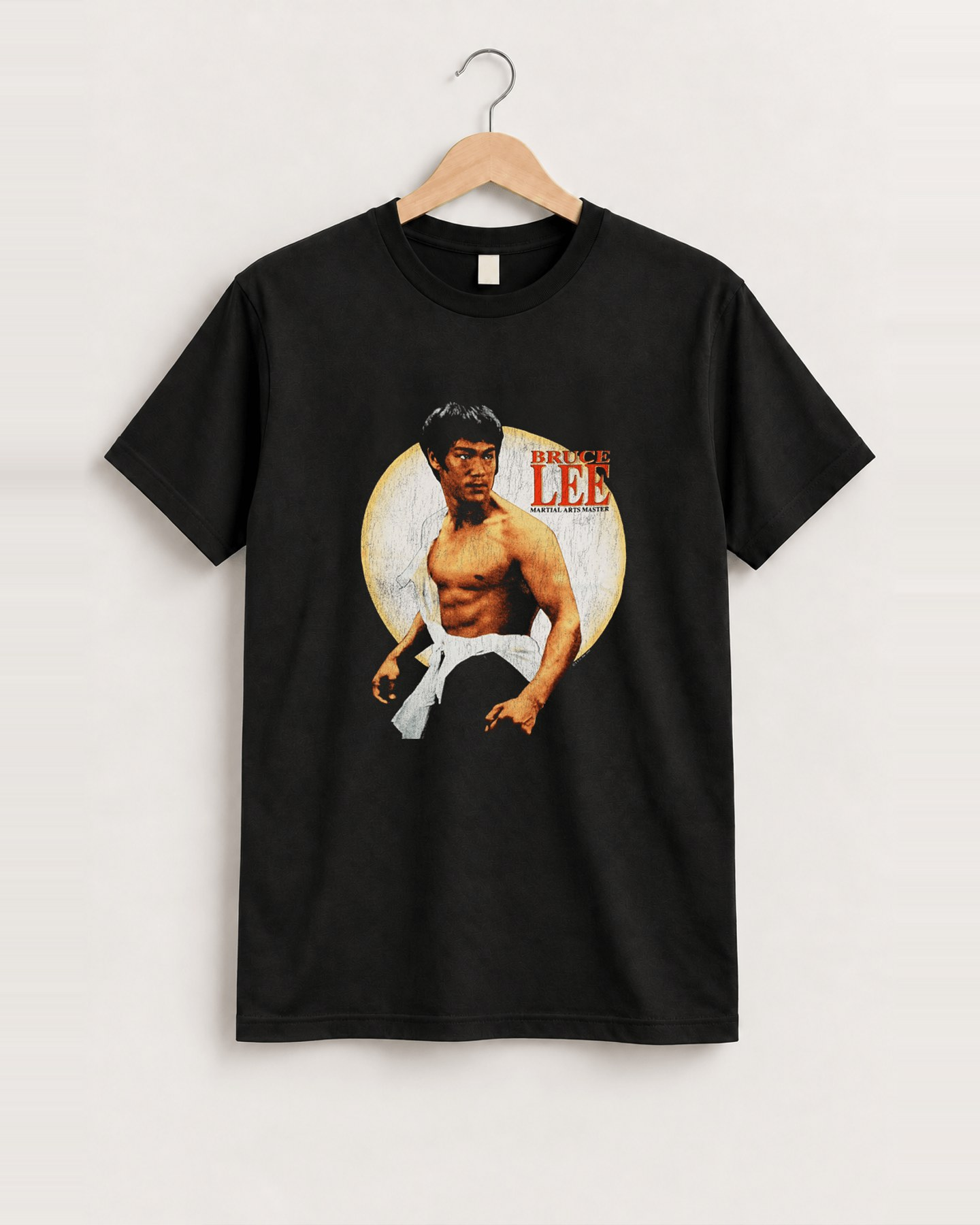 1993 Bruce lee black tee front