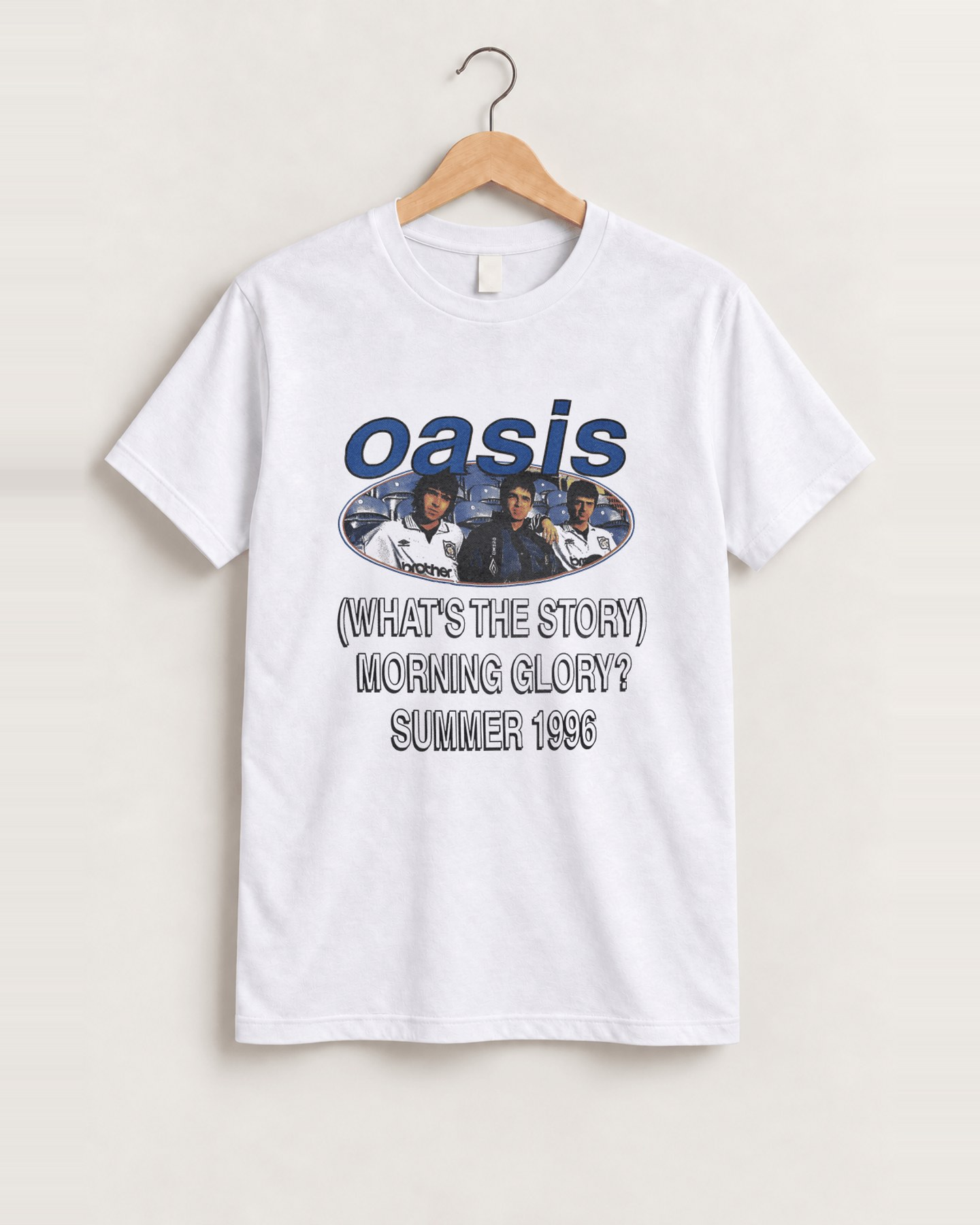 Oasis wts morning glory 96 tour white t-shirt front