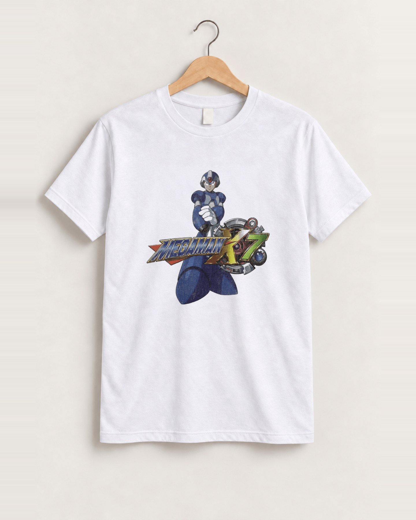 2003 Megaman x7 white tee front