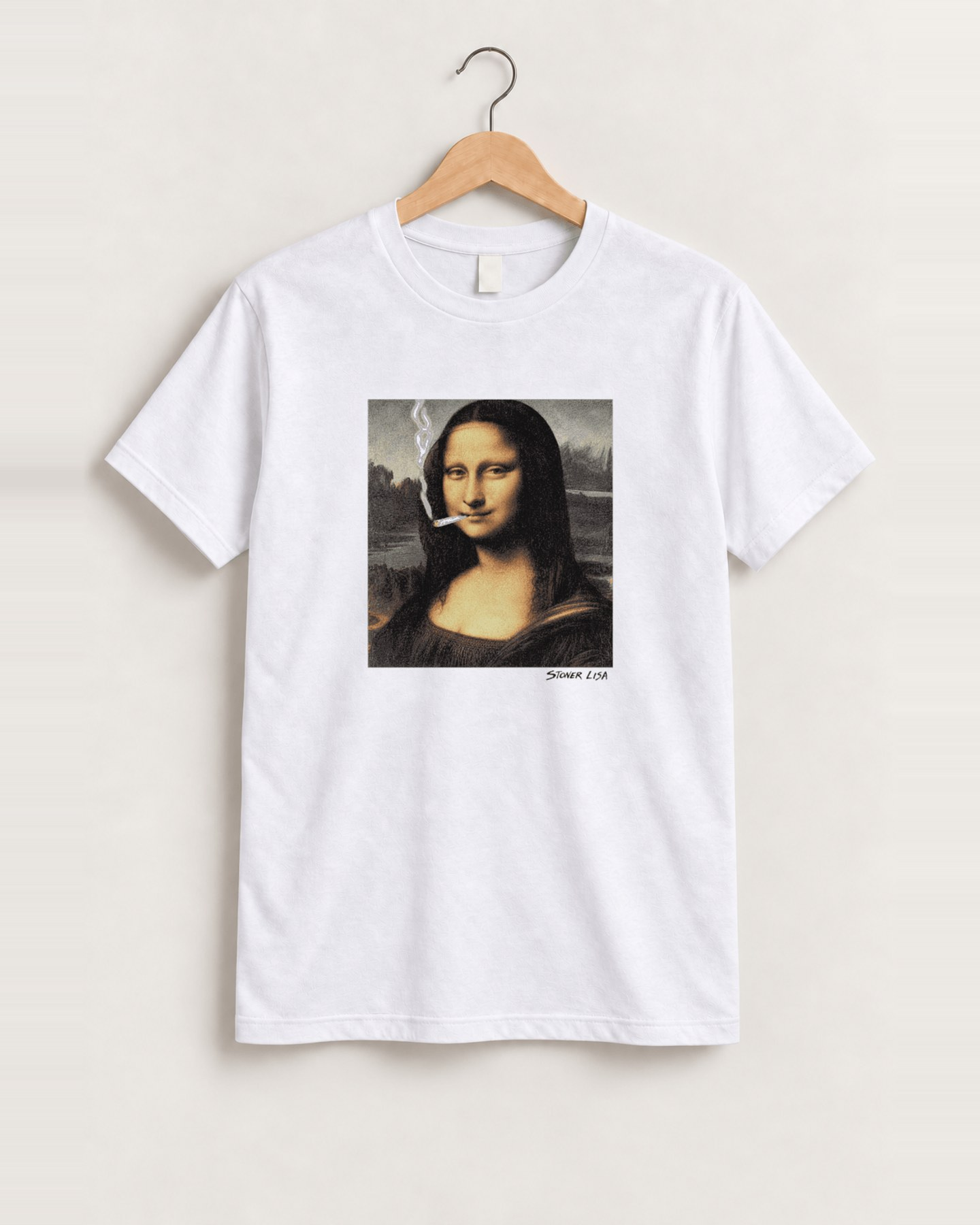 Stoner lisa parody white tee front