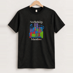 90s new york city marathon black tee front