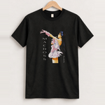 Macross 'lynn idol' cut-off vintage black tee front