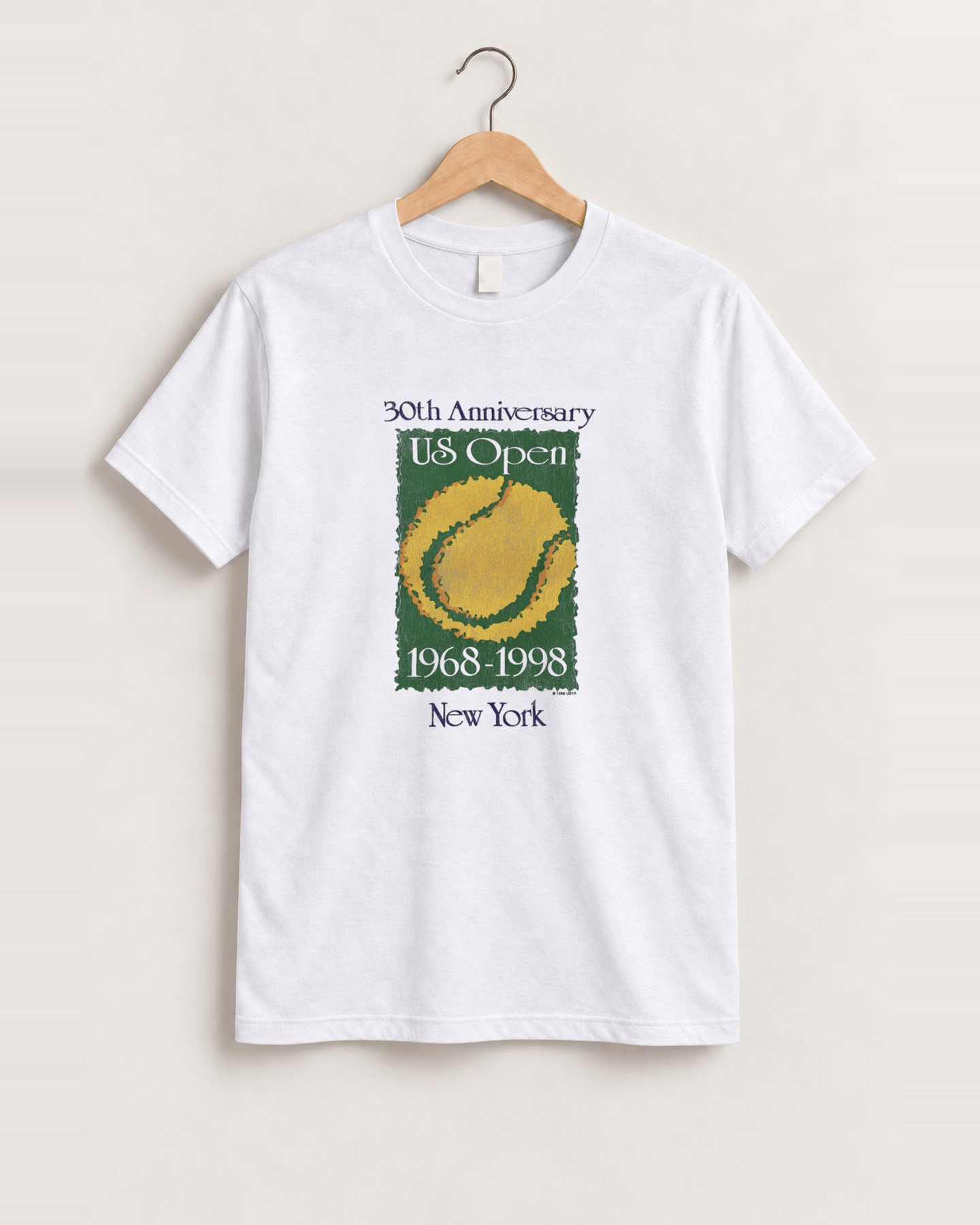 1998 Us open 30th anniversary white tee front