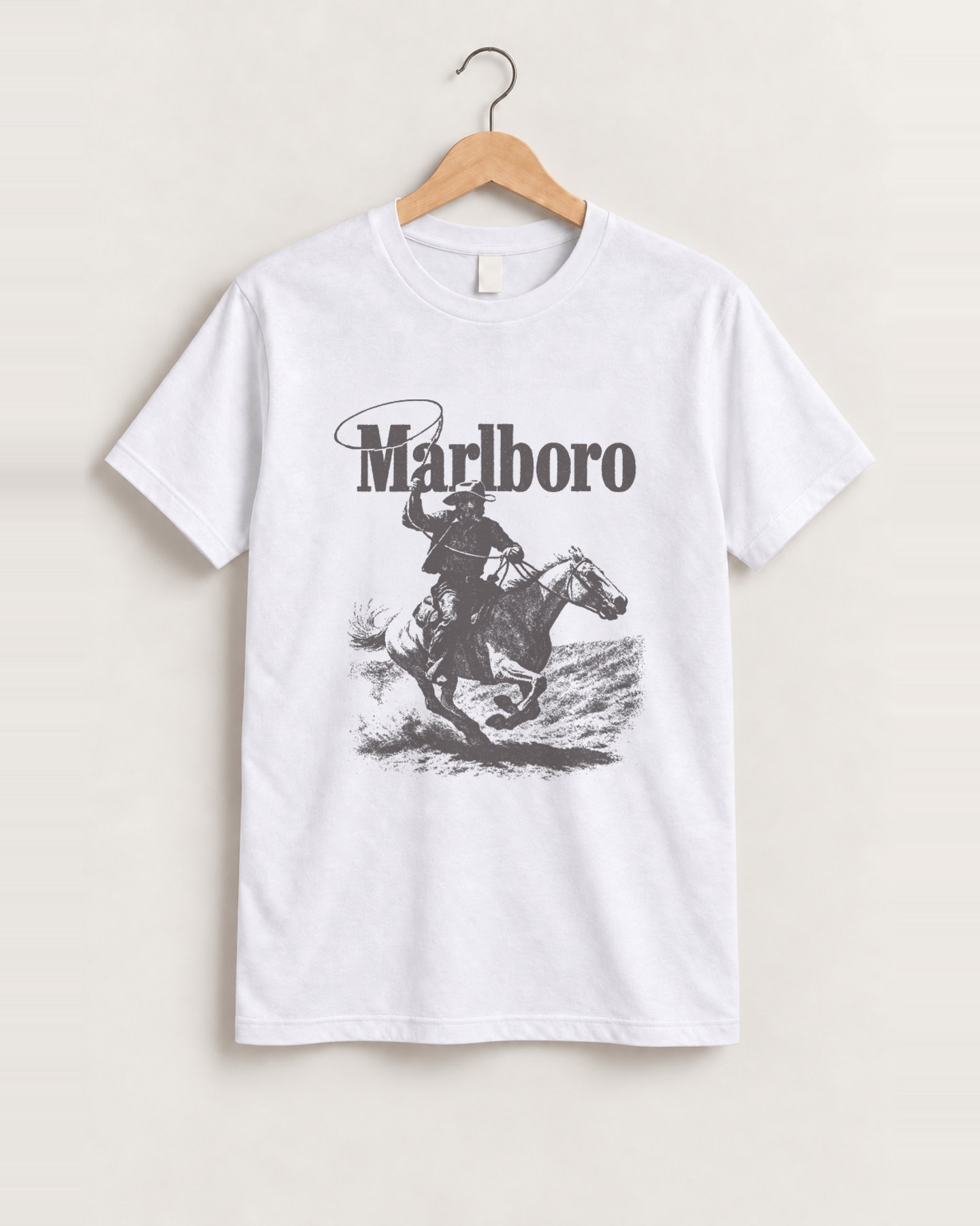 'rugged' man vintage white cut off tee front