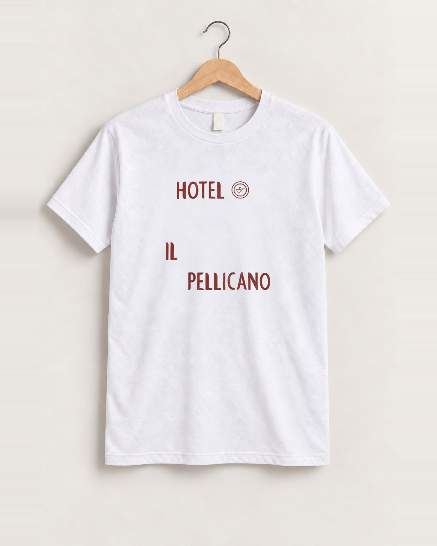 Vintage hotel il pellicano white tee front