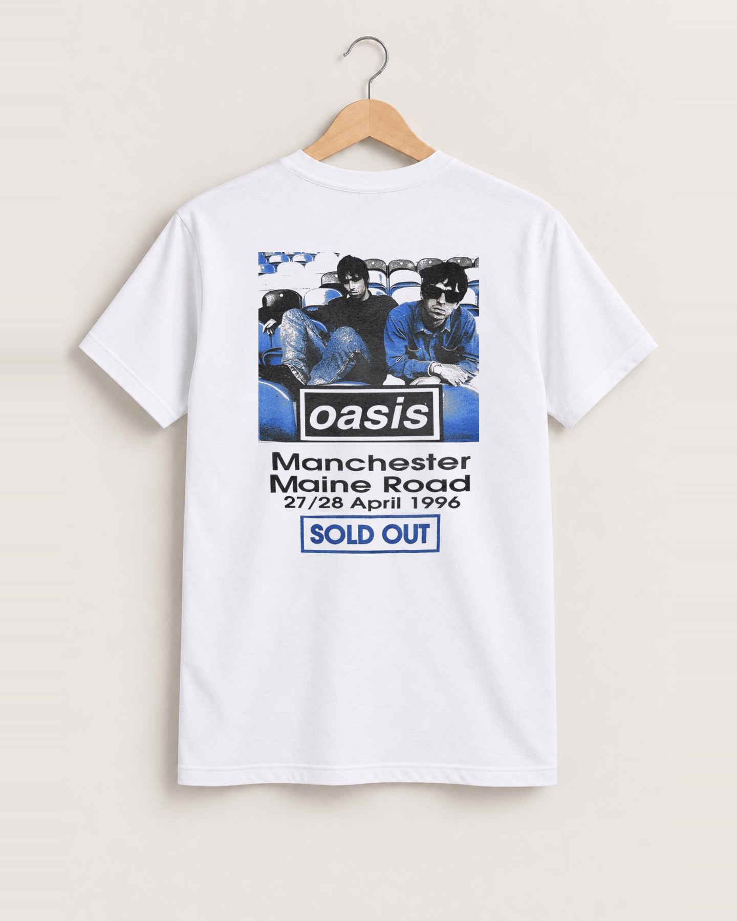 Oasis wts morning glory 96 tour white t-shirt back