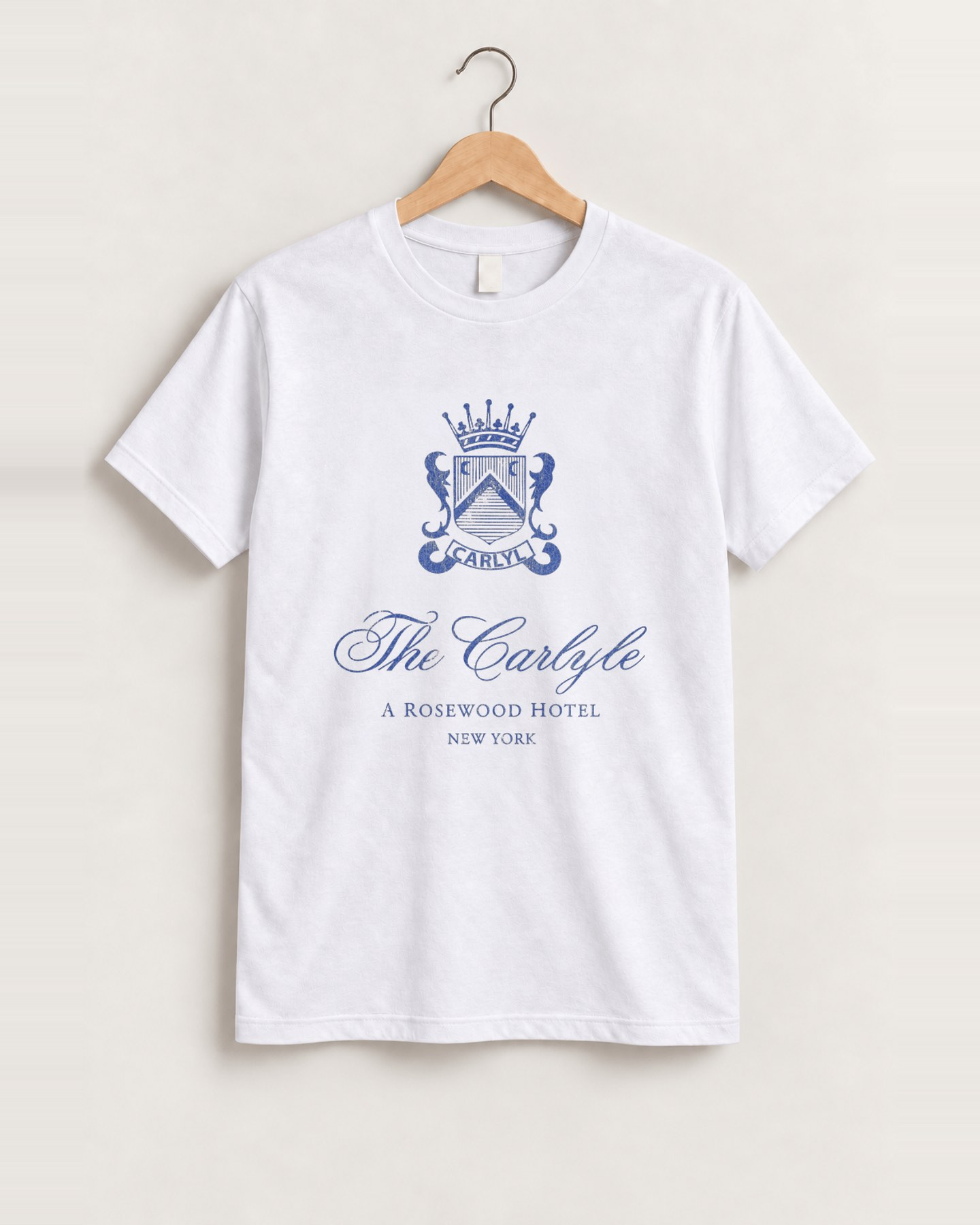90s The Carlyle New York Rare Washed White T-Shirt, approved scene front [FG-7e8edf6ad458]