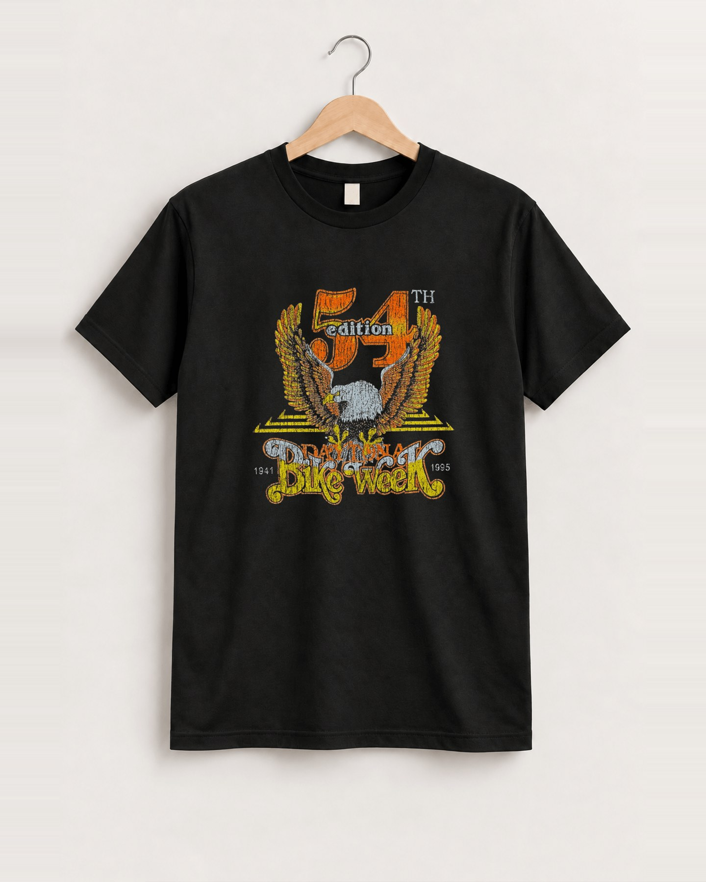 Eagle bike week black tee front
