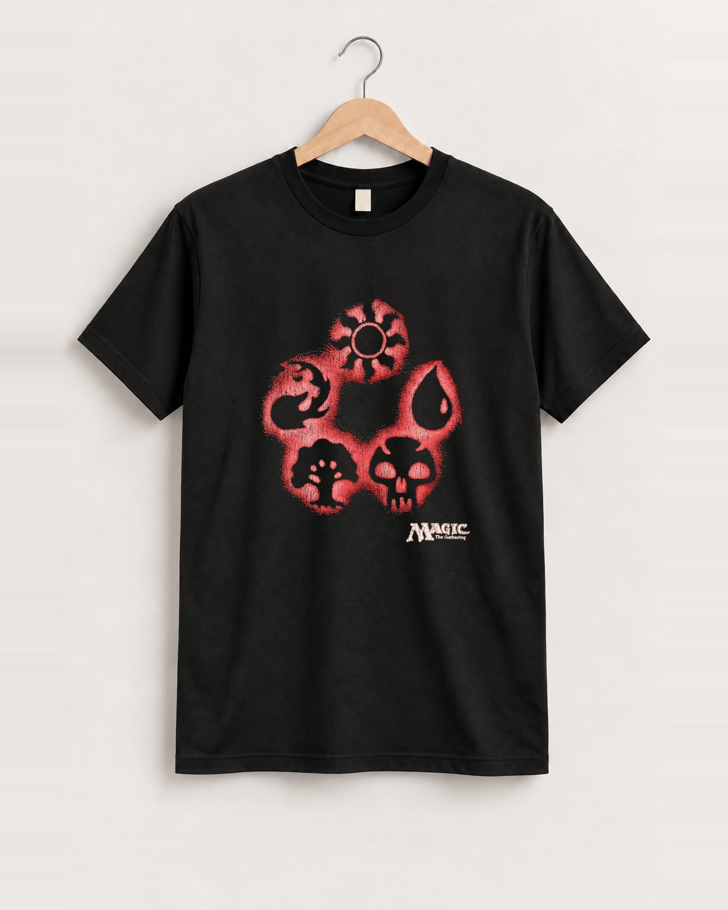 Magic symbols black tee front