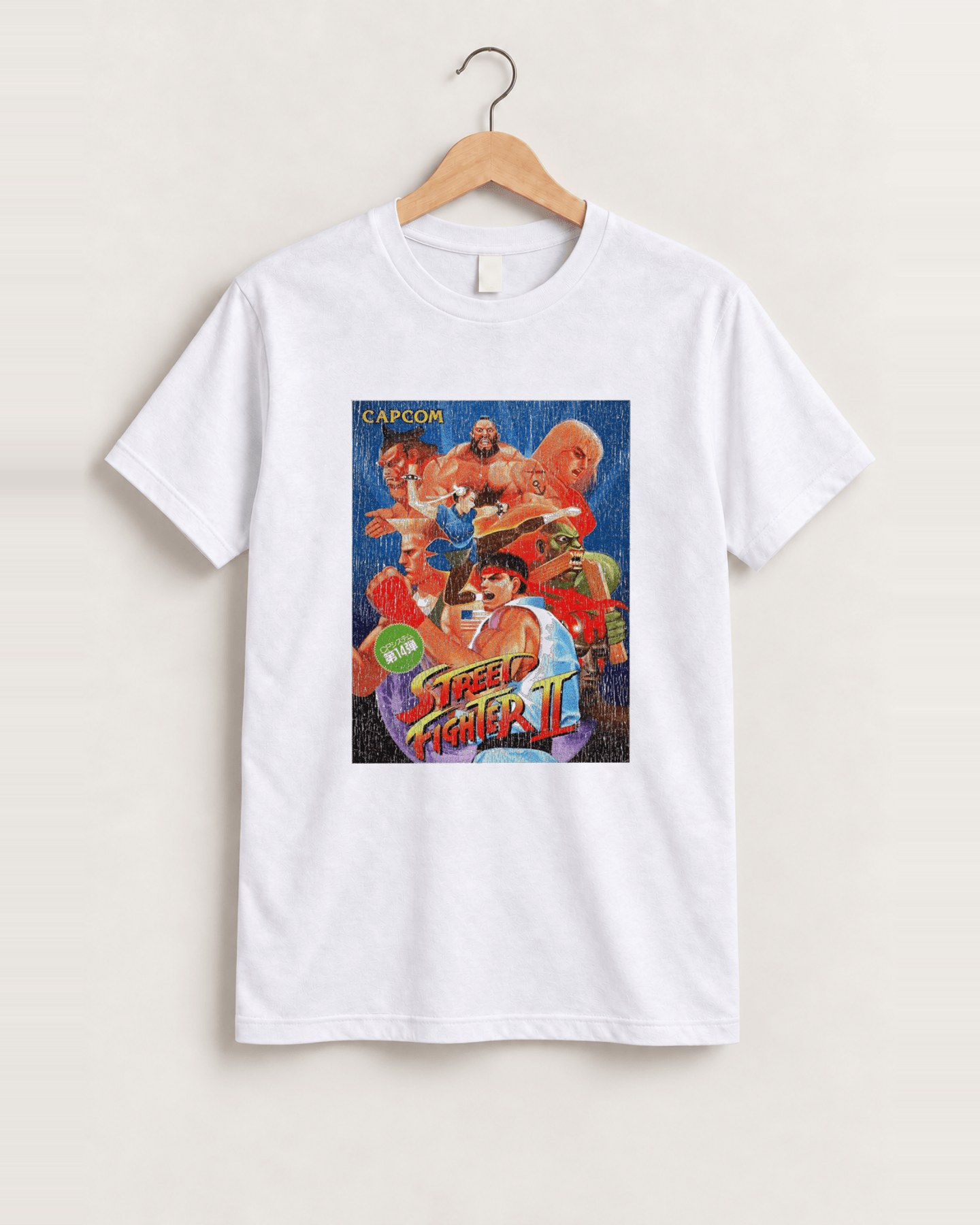 Street fighter 2 white t-shirt front
