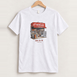Vintage coca cola japan white tee front