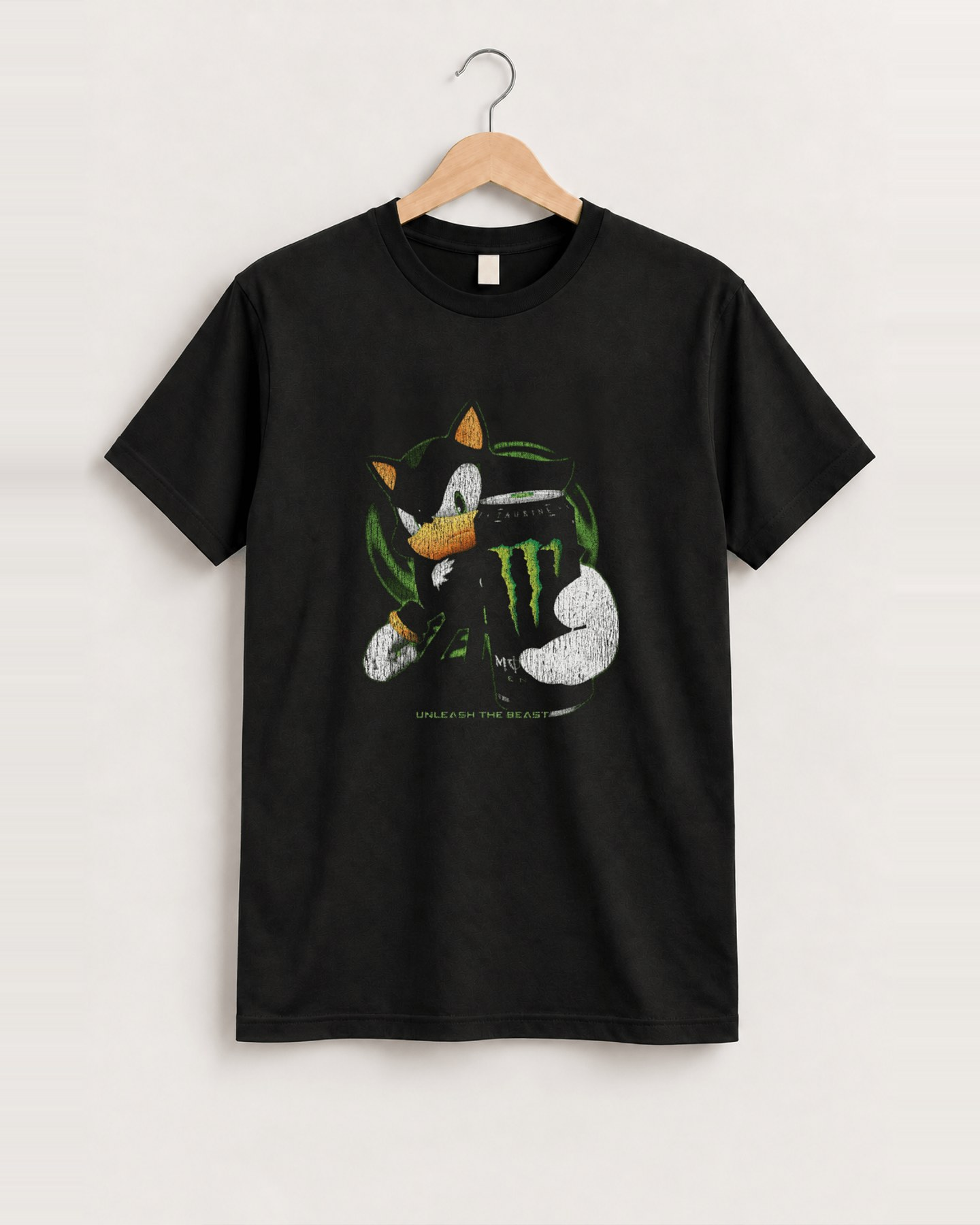 Scourge x monster black tee front