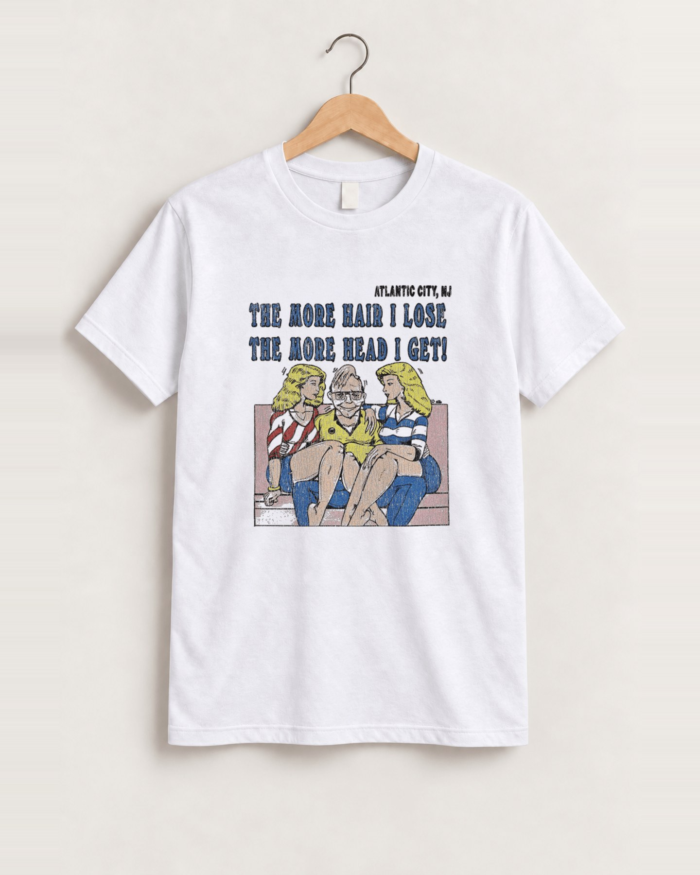 Atlantic city strip club white tee front