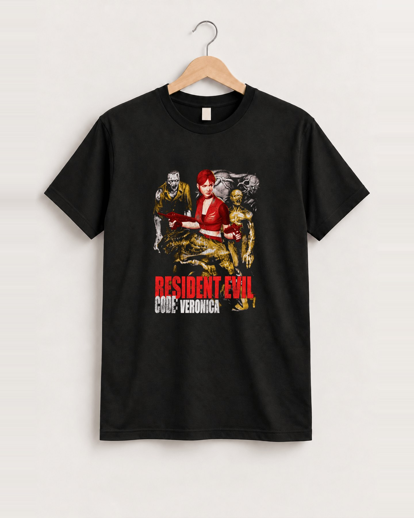 Resident evil code veronica black tee front
