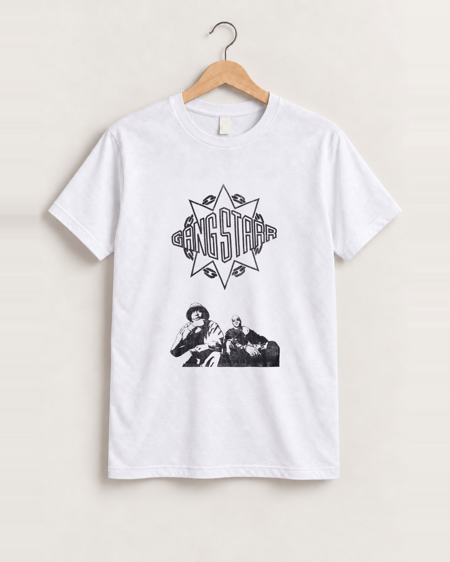 Gangstarr white tee front