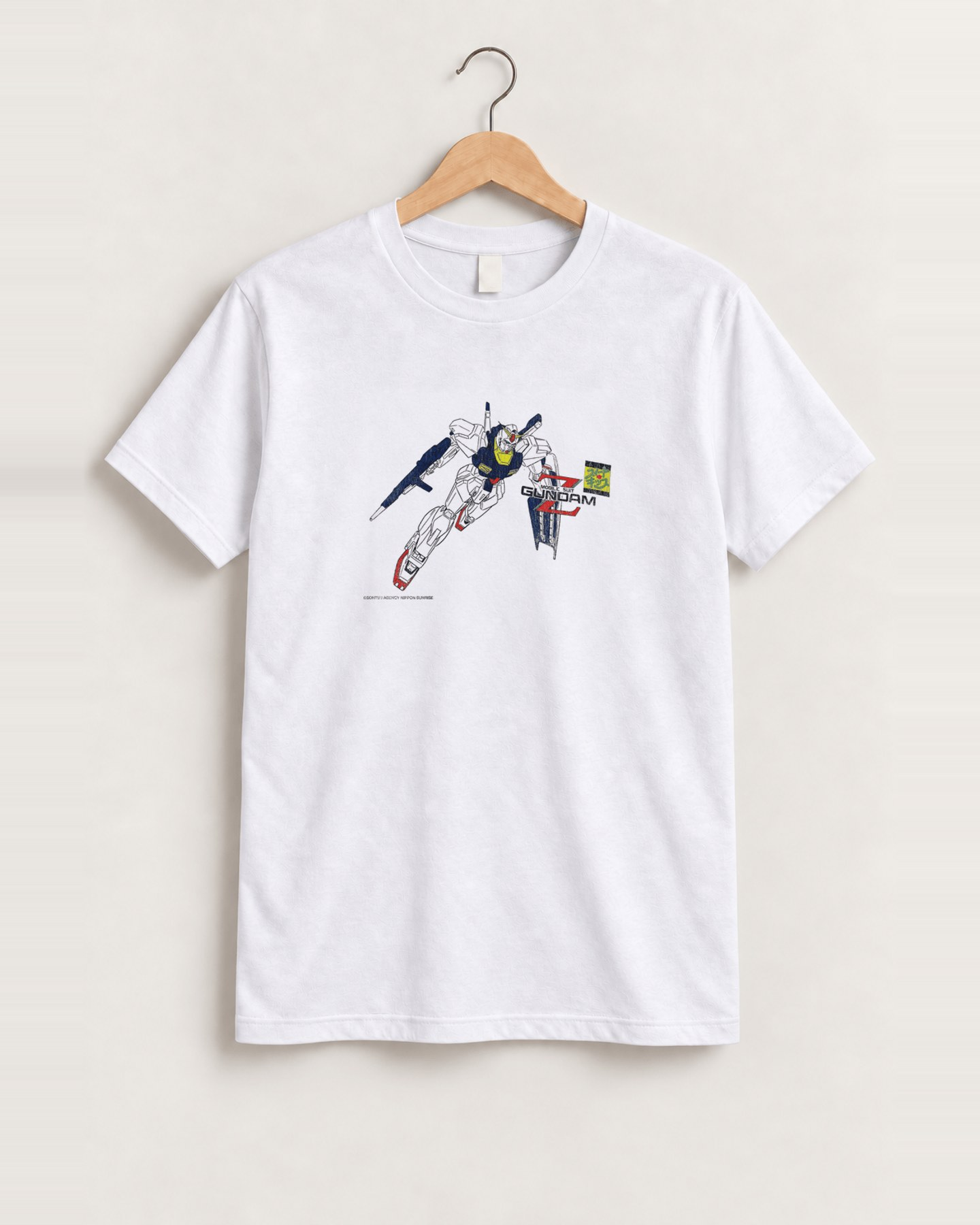 1979 Gundam mobile suit white tee front