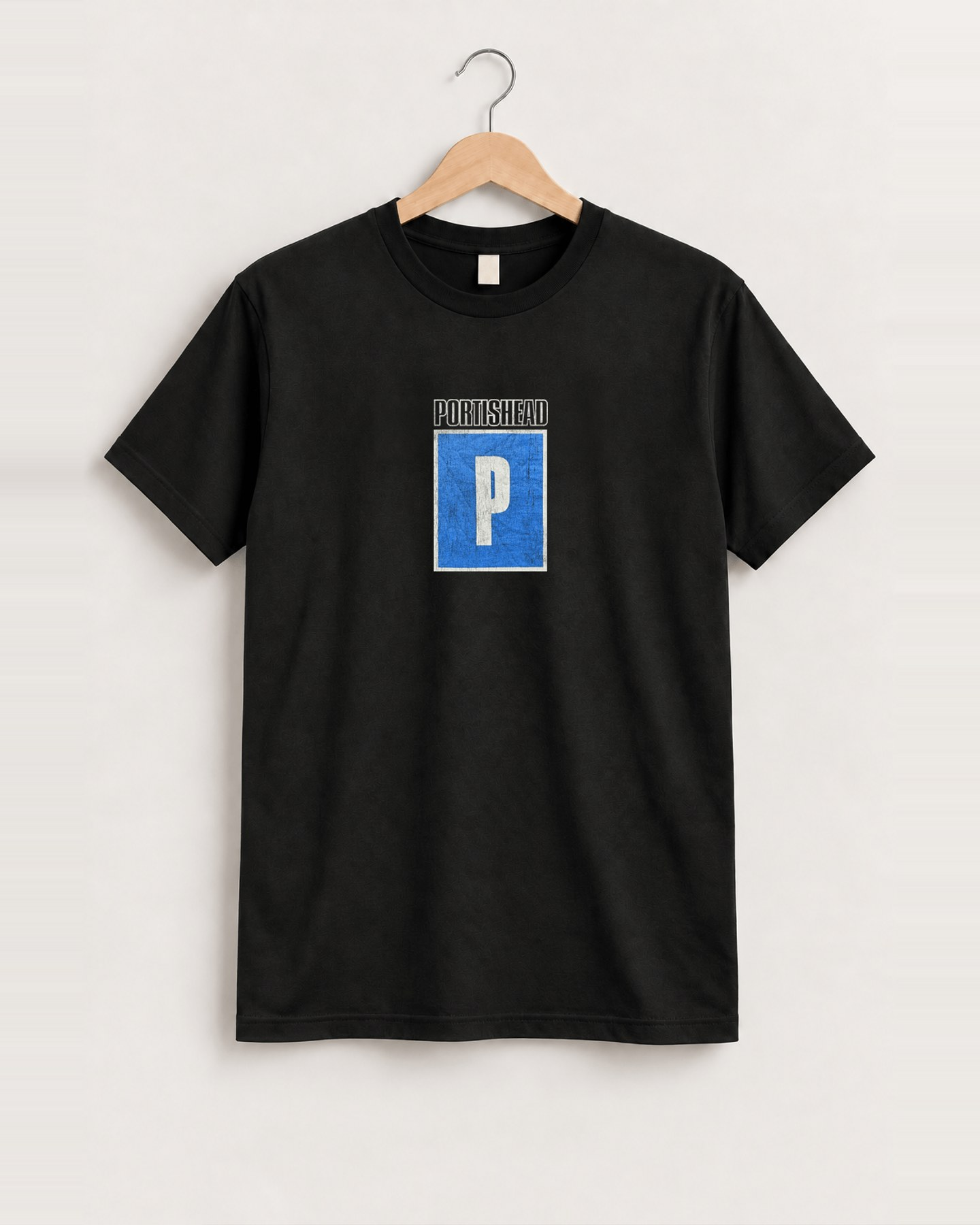 90s portishead black tee front
