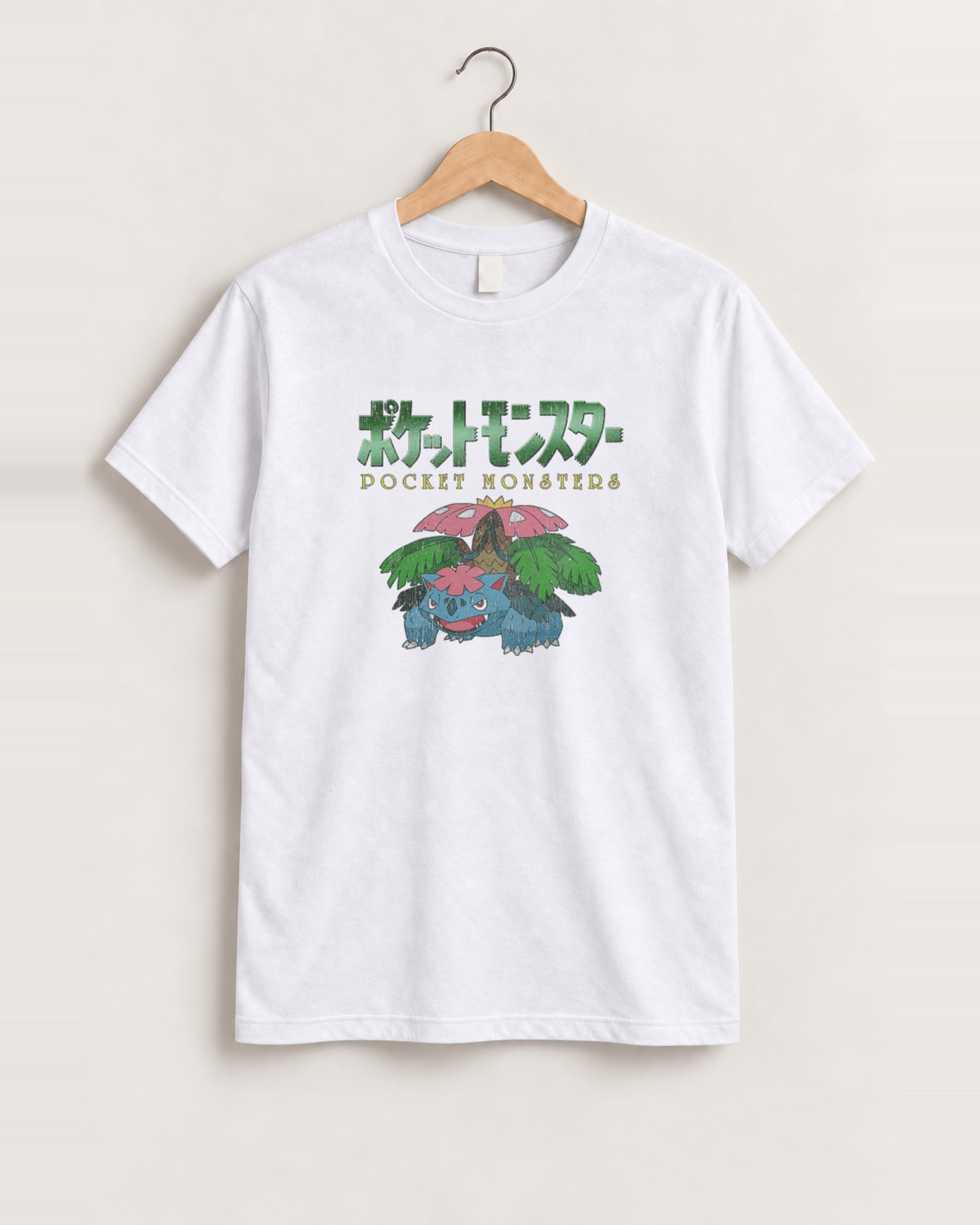 Japanese pkmn white tee front