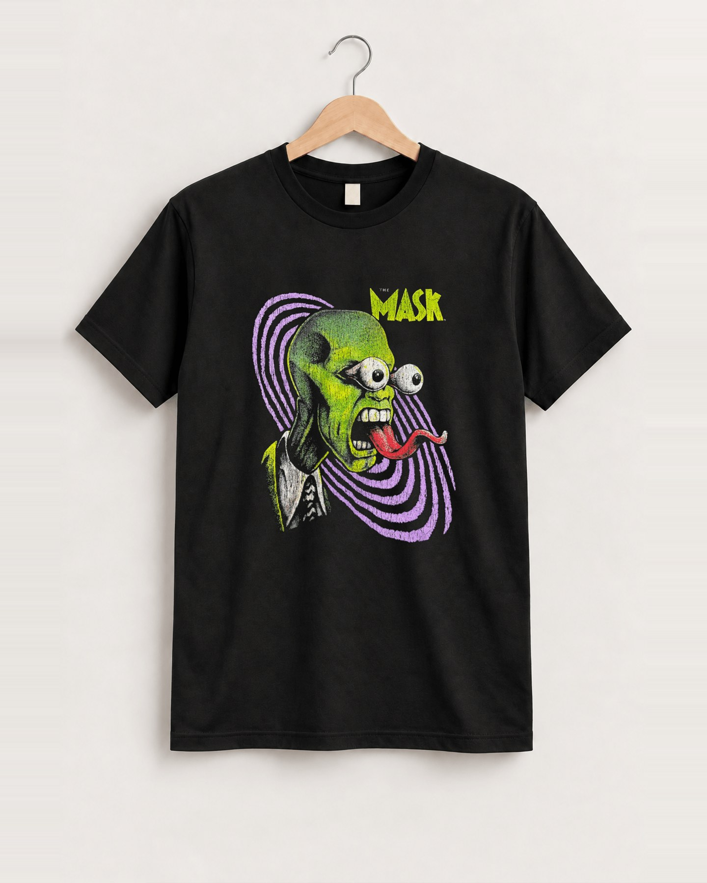 The mask promo black tee front