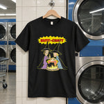 Beavis and butthead halloween special vintage black t-shirt — black tee, front print, laundry setting