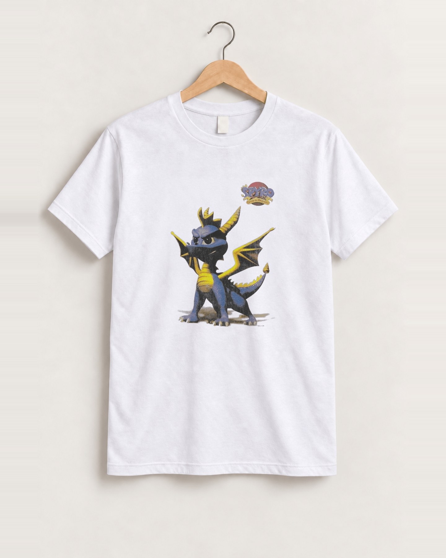1998 Spyro the dragon promo white tee front