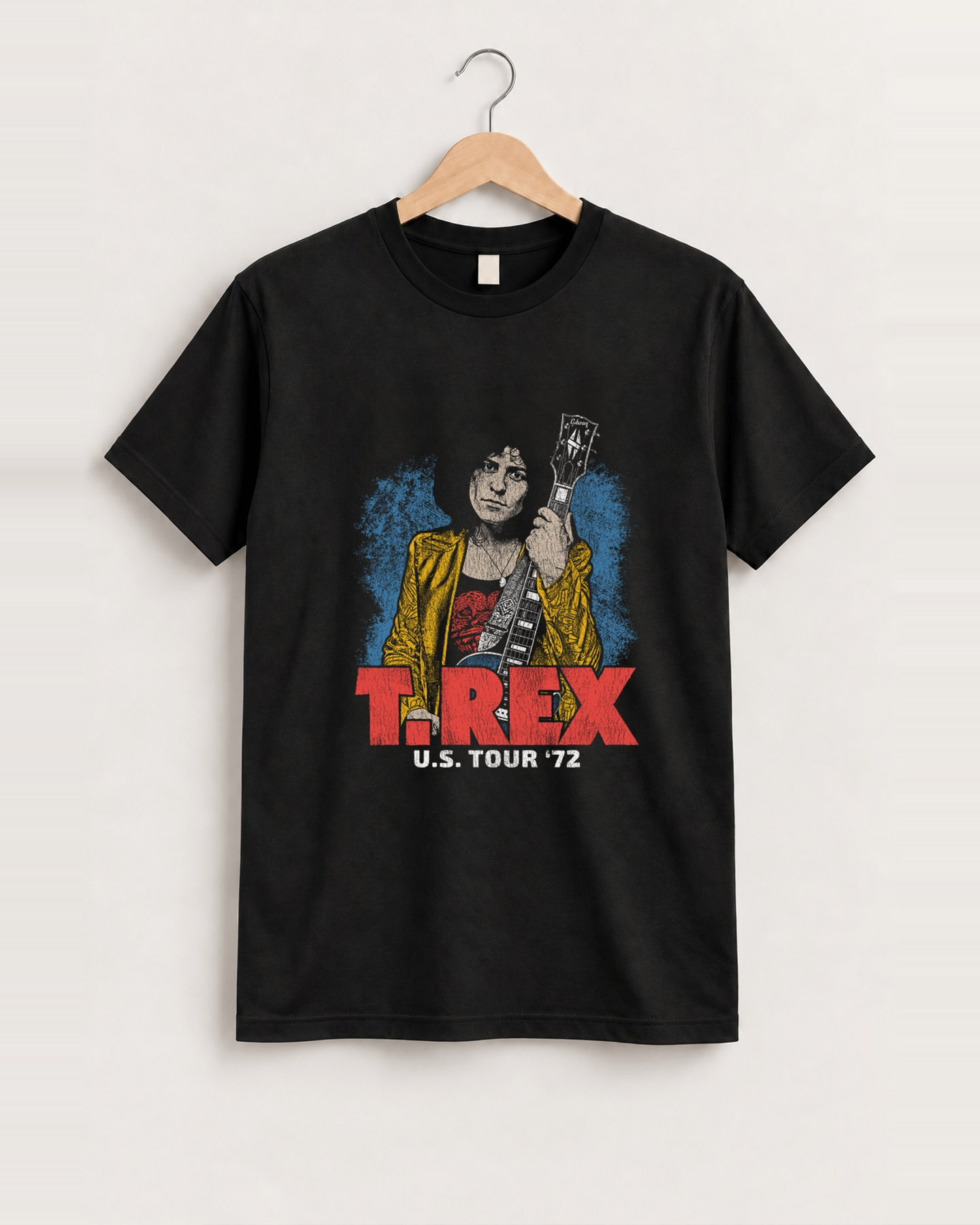 T. rex tour '72 vintage black t-shirt front
