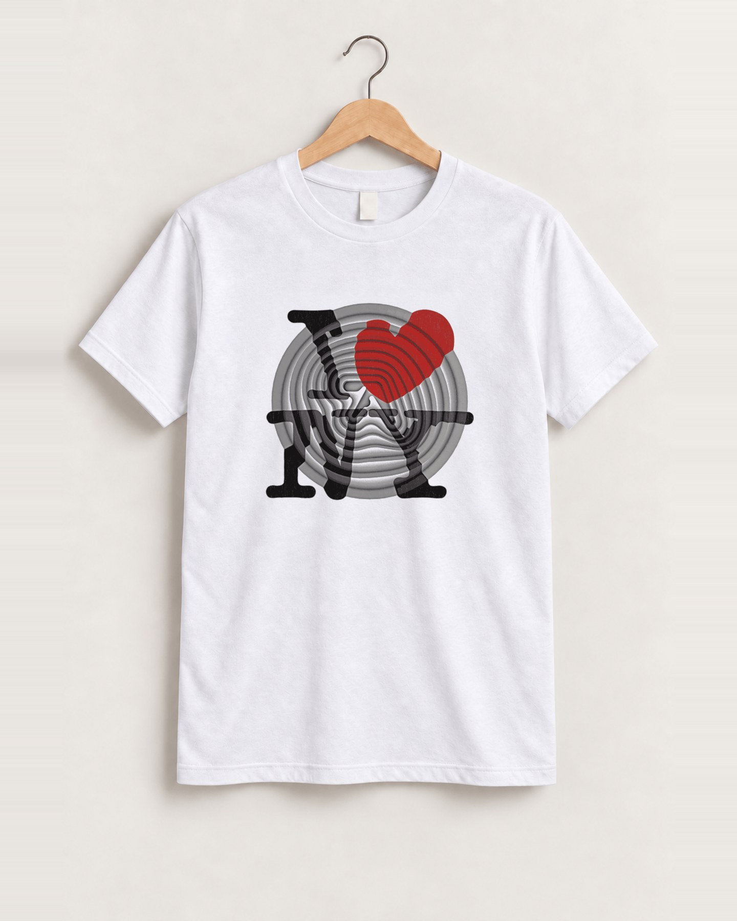 Aphex twin i love ny white tee front