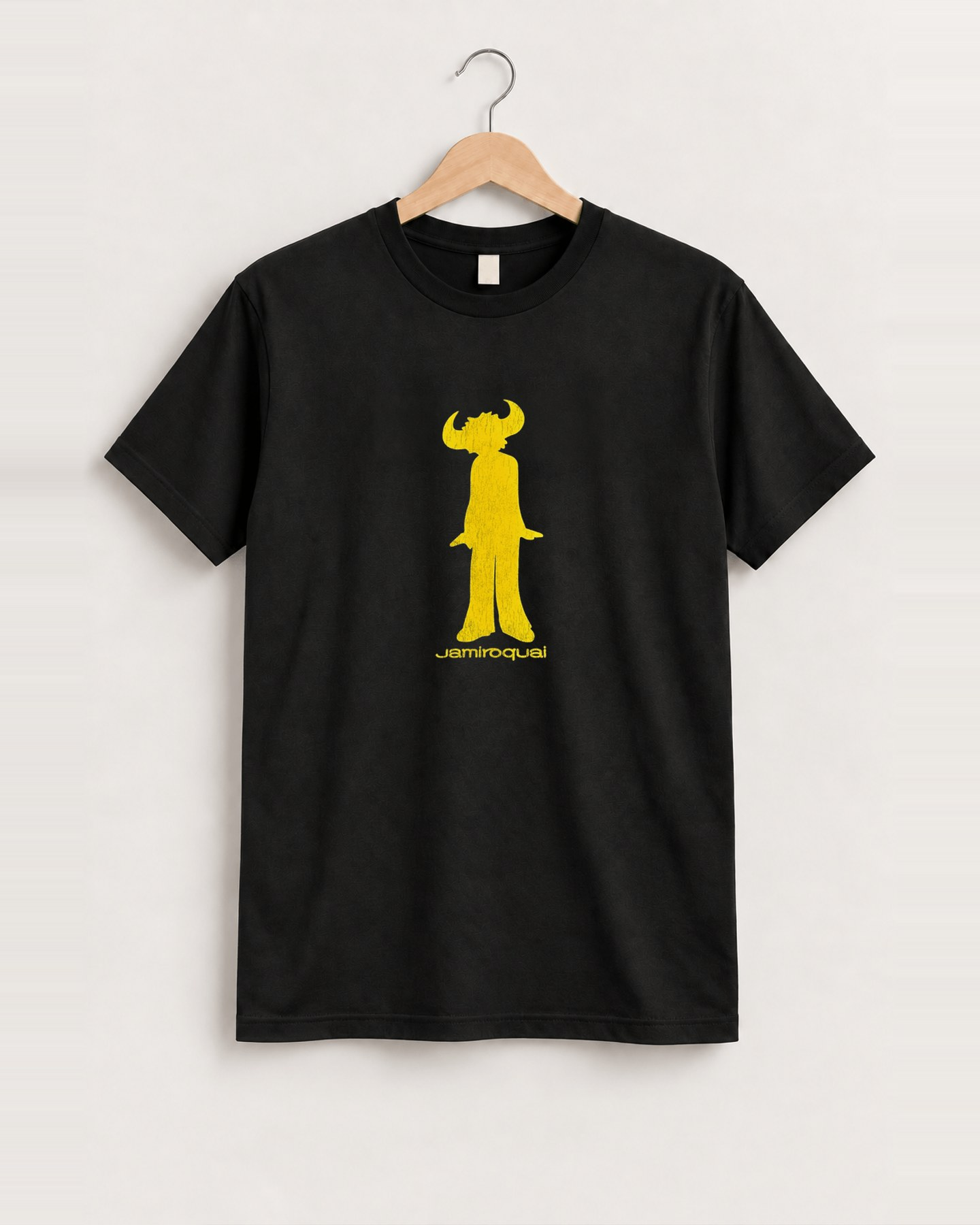 2000s jamiroquai buffalo man black tee front
